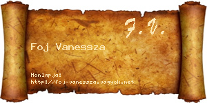 Foj Vanessza névjegykártya